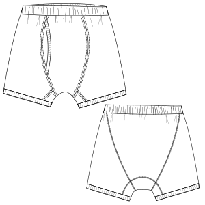 Moldes de confeccion para HOMBRES Ropa Interior Boxer 3017